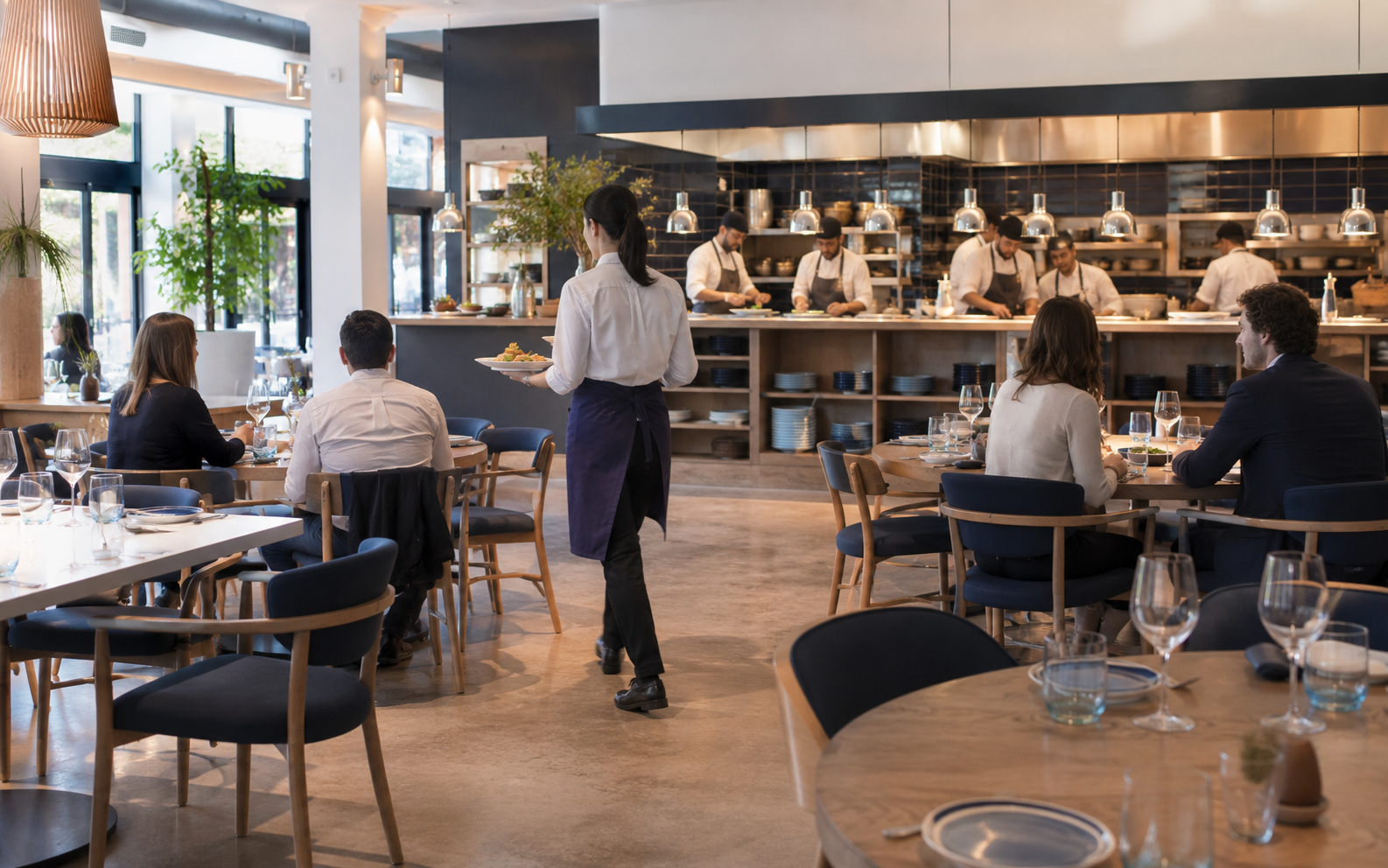 Una experiencia gastronómica conecta carta, reservas, pedidos y servicio.